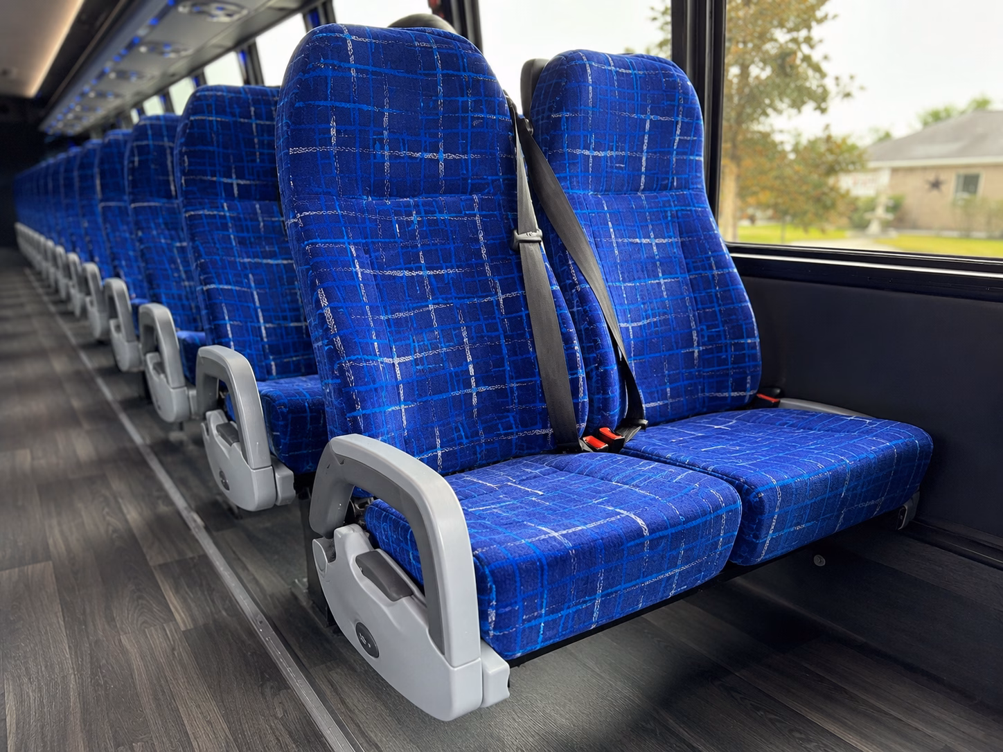 queen creek charter bus rental interior